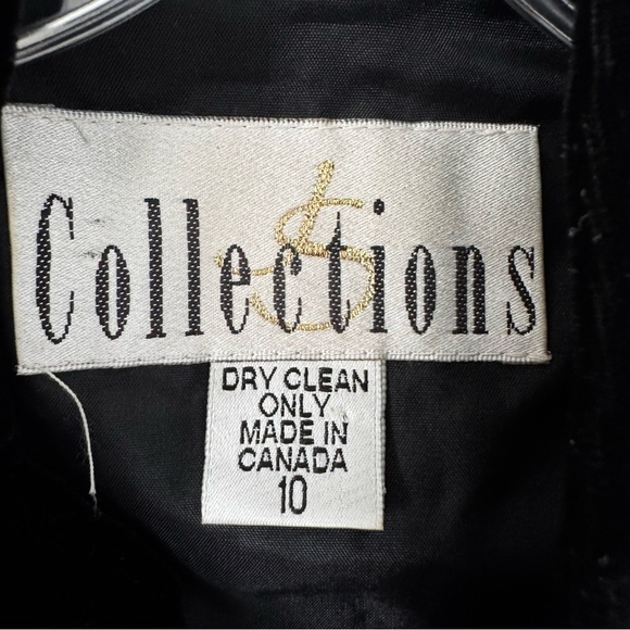 Vintage Black Velour Vest with Frog Closures – Size 10 – Made in Canada - Picture 3 of 7